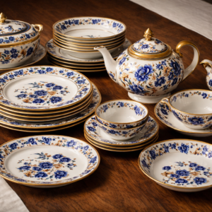 handgeschilderd chinees exportporselein servies (24 delig), ca. 1880