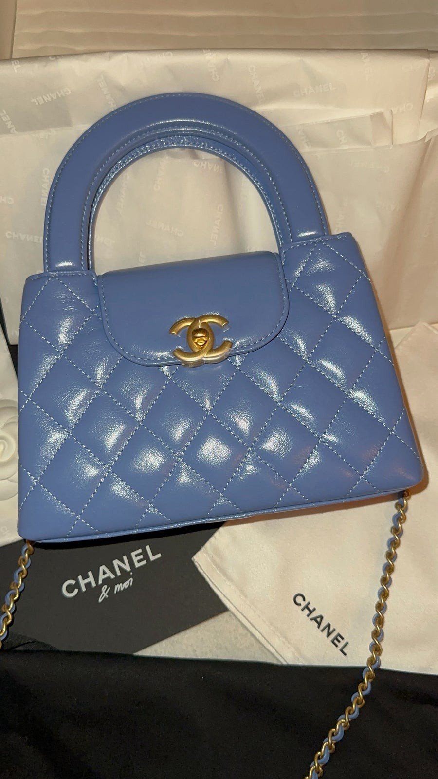 Chanel Kelly Mini Blauw